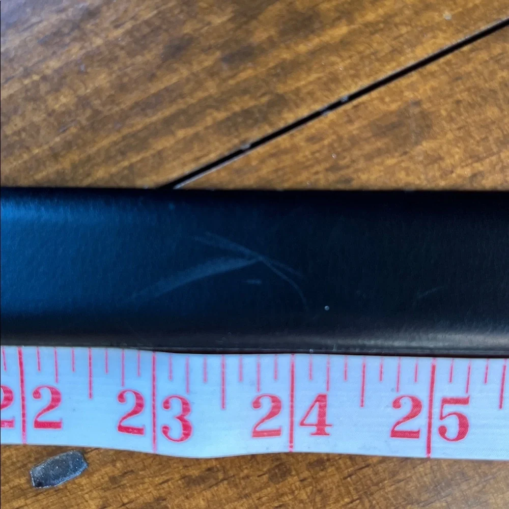 Eurometal Black Italian Leather Belt Sz 36/90